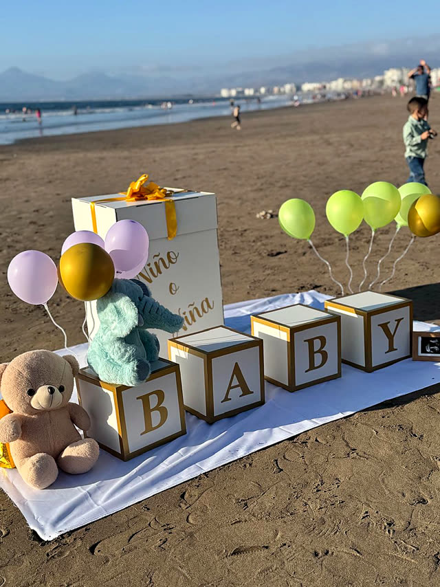 Cajas BABY para baby shower en la playa