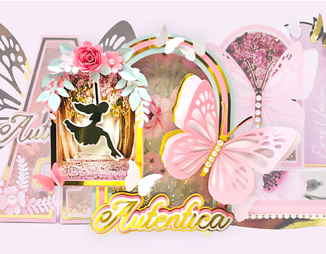 Papelería creativa con mariposas y flores