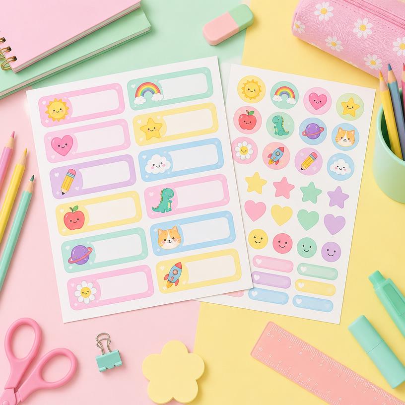 PACK DE ETIQUETAS ESCOLARES